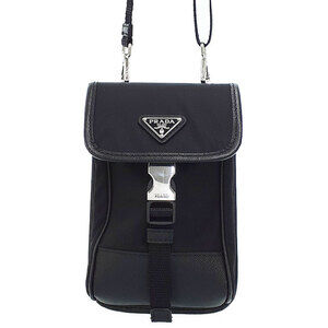 PRADA Re Smartphone Bag Shoulder Crossbody Bag Black